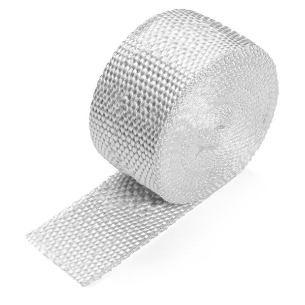 Uncoated Fiberglass Sheet, 100 ft L, 3 in W, 0.125 in Thick, Plain Backing, White